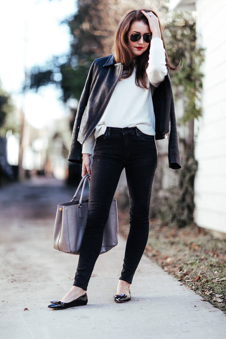 high waisted black denim jeans