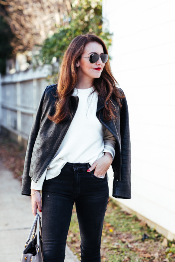 black high waisted jeans with belt loops