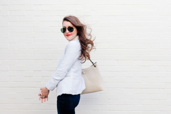 Bows Sequins Tweed Jacket