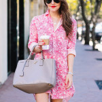 Dallas Blogger Amy Havins wears a Frank & Eileen shirtdress at Royal Blue Grocery.