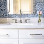 Dallas blogger, Amy Havins, shares photos of the powder bathroom remodel in her house.