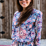 Amy Havins wears a printed romper from Old Navy.