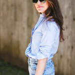 Amy Havins wears Tommy Hilfiger denim.