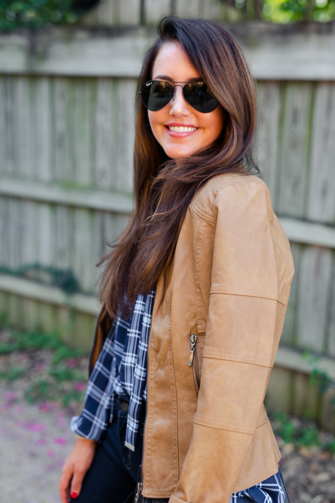 Amy Havins shares her fall plaid style from Stein Mart.