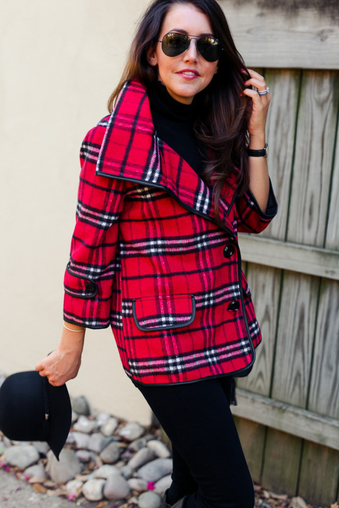 Amy Havins shares how to wear plaid this winter with pieces from Stein Mart.