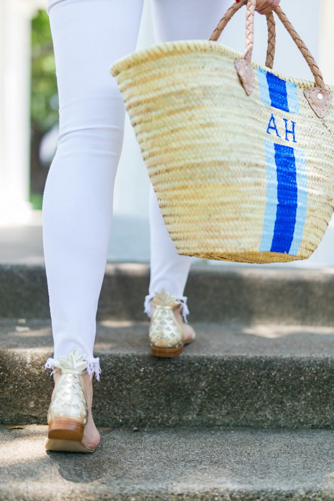 Amy Havins wears Lilly Pulitizer shoes and white jeans.