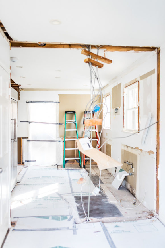 Amy Havins shares before and after photos of their kitchen.