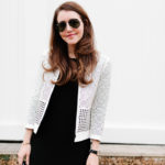 Amy Havins wears a Lafayette 148 New York outfit.
