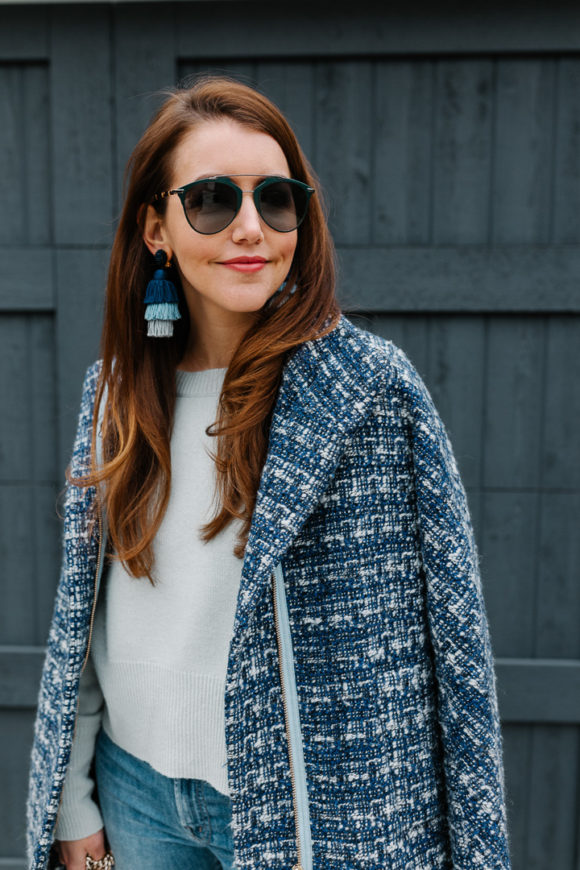 Amy havins shares how tassel earrings can change an outfit.