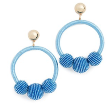 blue earrings