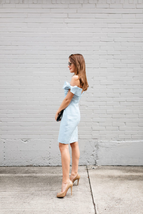 Amy Havins wears an Alexia Maria dress.