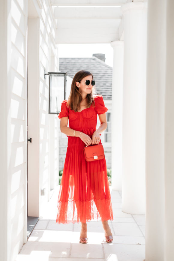 red lace dress